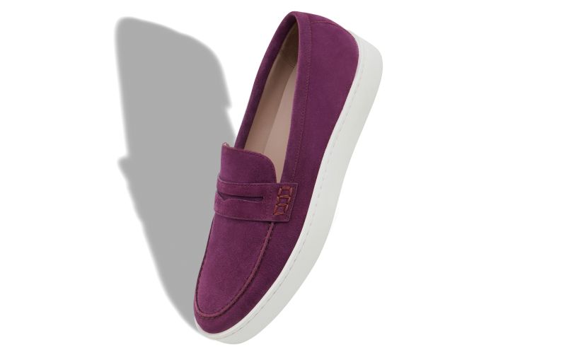 Ellis, Dark Purple Suede Slip-On Loafers - CA$523.00