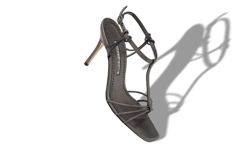 Tabarekhi, Graphite Nappa Leather Open Toe Sandals - AU$1,235.00 