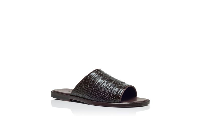 Vespasio, Dark Brown Calf Leather Sandals - US$398.00