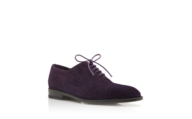 Witney, Dark Purple Suede Cap Toe Oxfords - CA$638.00