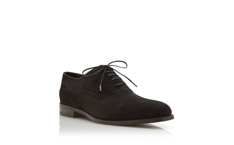 Witney, Black Suede Cap Toe Oxfords - €845.00