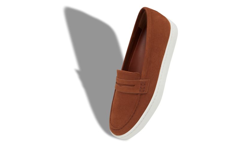 Ellisa, Brown Suede Penny Loafers - US$695.00