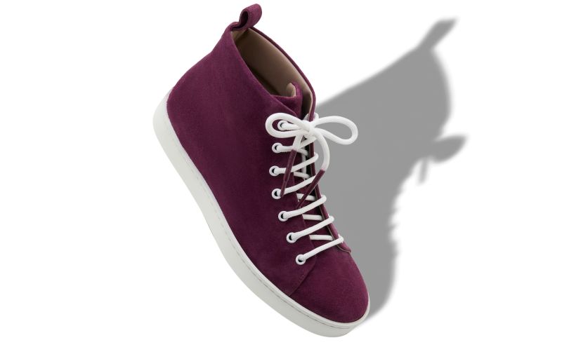 Semanadohi, Dark Purple Suede Lace-Up Sneakers - CA$568.00 