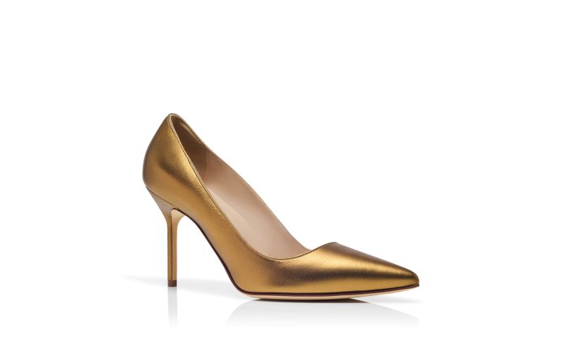 Bb 90, Bronze Nappa Leather Pointed Toe Pumps - US$363.00