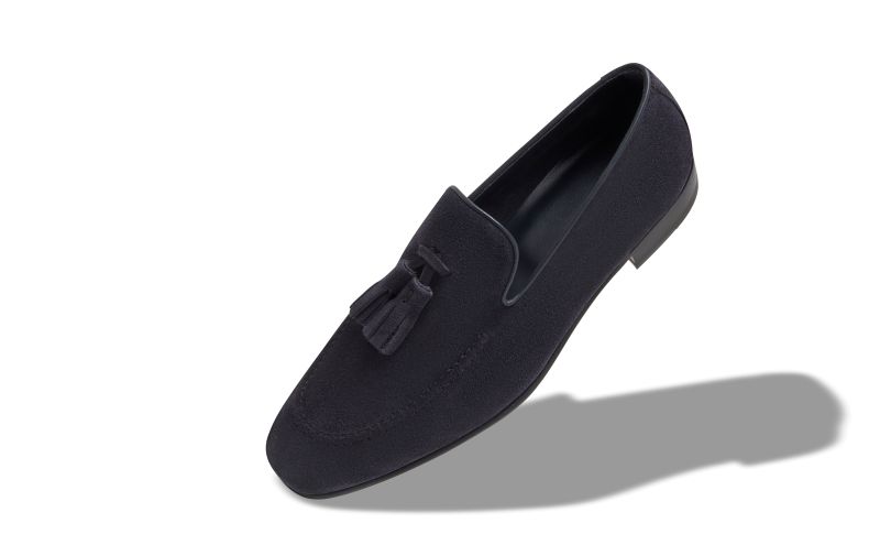 Chester, Navy Blue Suede Loafers - €825.00 