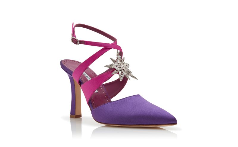 Marduk, Purple Satin Embellished Pumps - €1,125.00