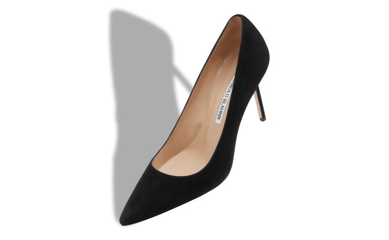 Bb 90, Black Suede Pointed Toe Pumps - £595.00