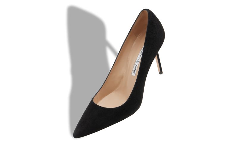 Bb 90, Black Suede Pointed Toe Pumps - AU$1,115.00