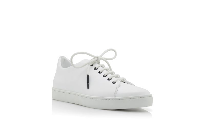 Semanado, White Calf Leather Low Cut Sneakers - £525.00