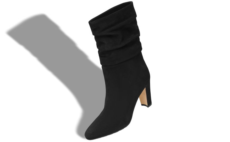 Calasso, Black Suede Mid Calf Boots - €995.00