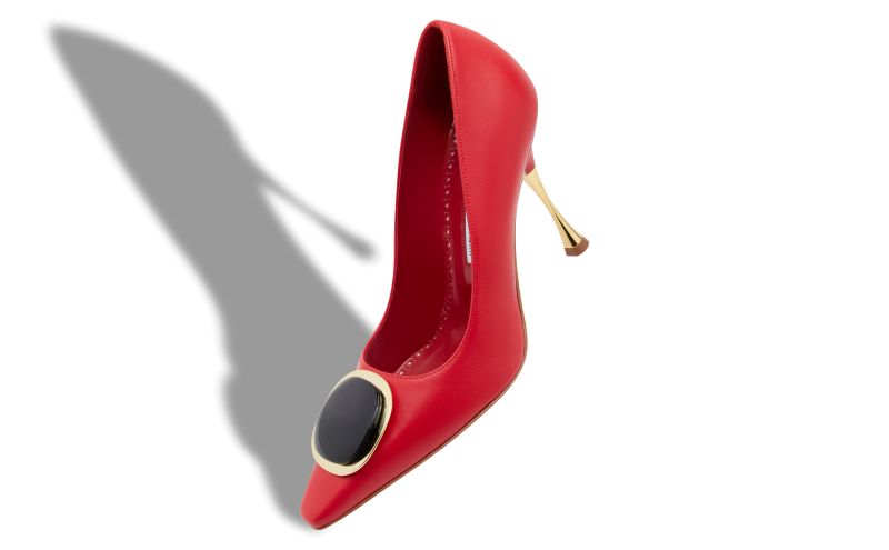 Chiaran, Red Nappa Leather Pointed Toe Pumps - AU$1,059.00