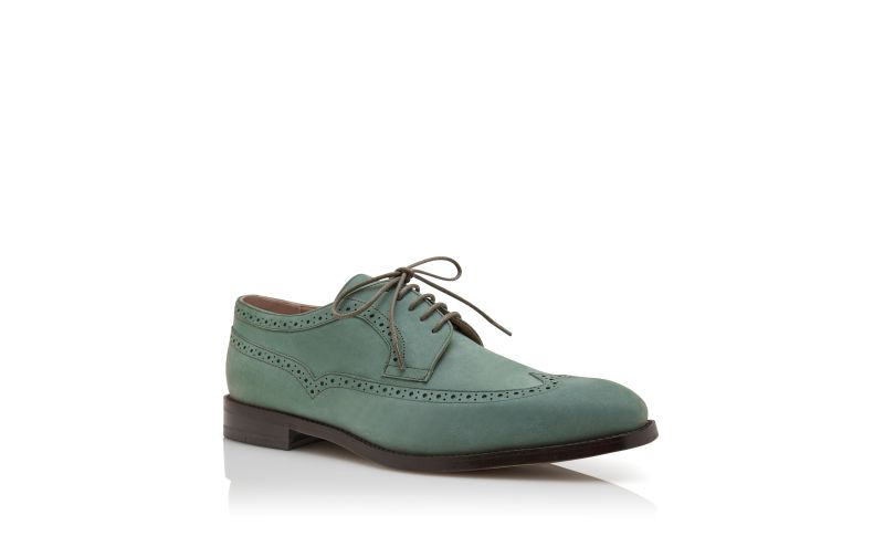 Tamarak, Dark Green Suede Lace-Up Oxfords - US$935.00