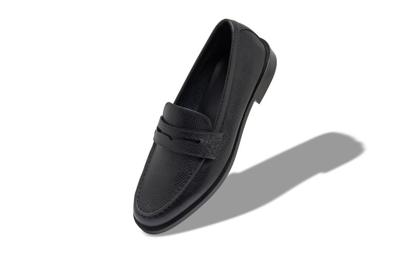 Perry, Black Calf Leather Penny Loafers - £725.00 