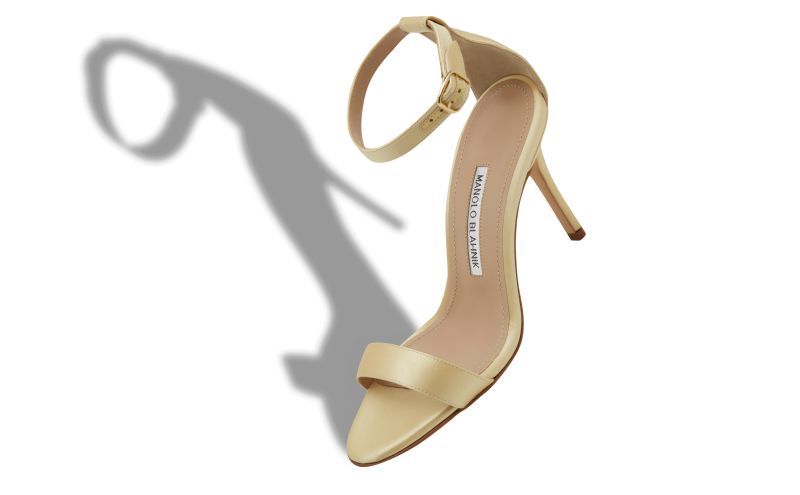 Chaos, Light Cream Satin Ankle Strap Sandals - CA$1,115.00