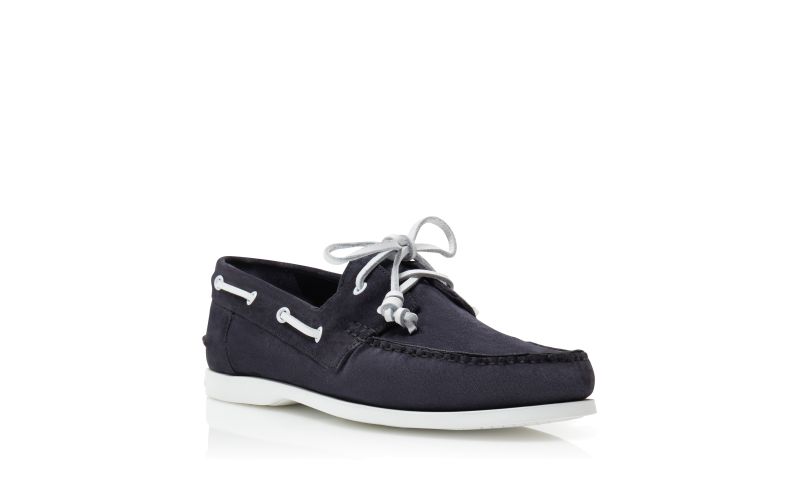 Sidmouth, Navy Blue Suede Boat Shoes - £595.00