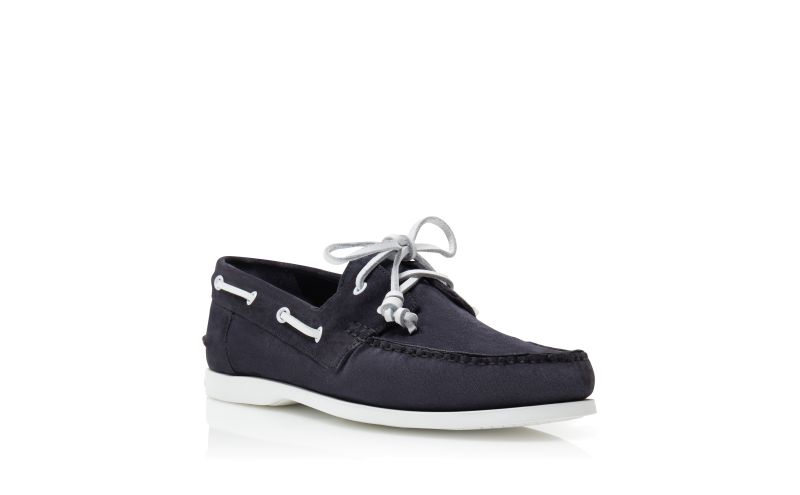 Sidmouth, Navy Blue Suede Boat Shoes - AU$1,195.00