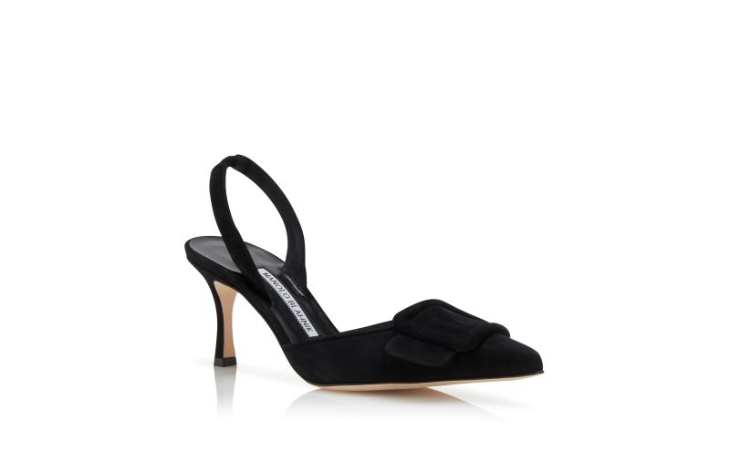 Maysli, Black Suede Slingback Pumps - AU$1,335.00