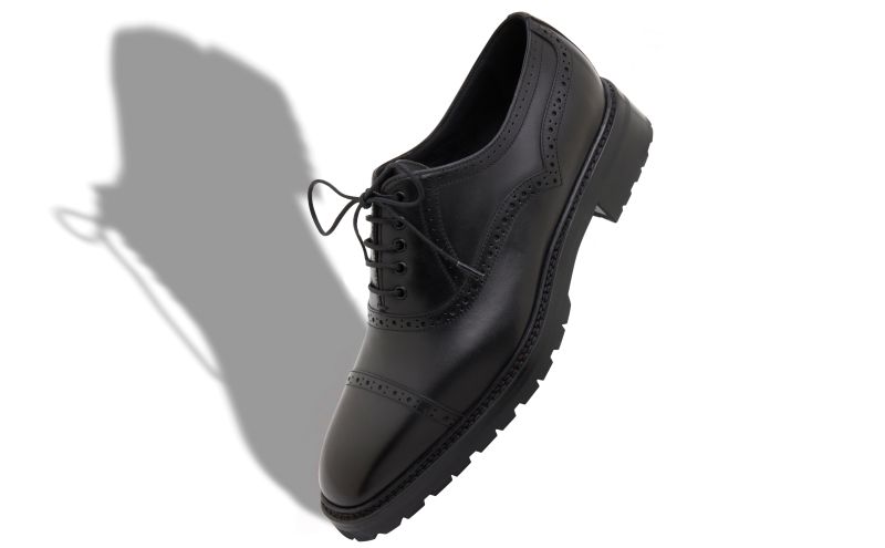Norton, Black Calf Leather Lace-Up Shoes - €925.00