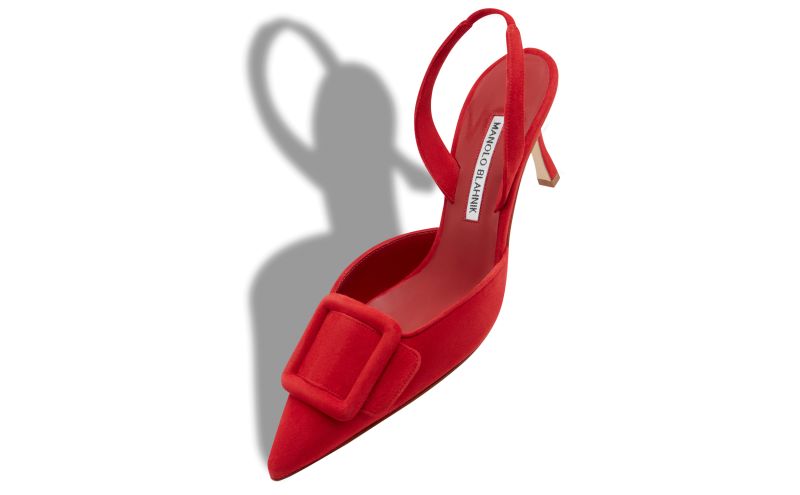 Maysli, Red Suede Slingback Pumps - CA$1,095.00