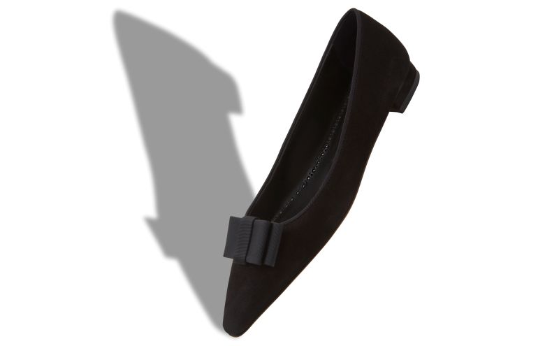 Readorflat, Black Suede Bow Detail Ballerina Flats  - €775.00