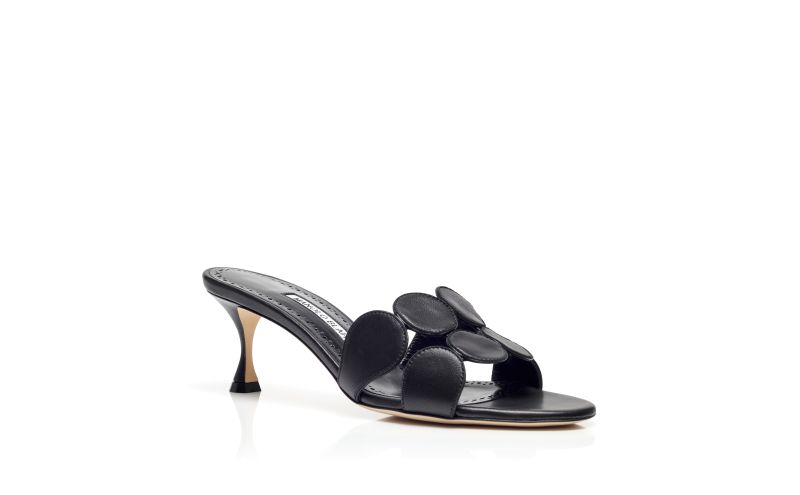 Haribalmu, Black Nappa Leather Mules - US$845.00