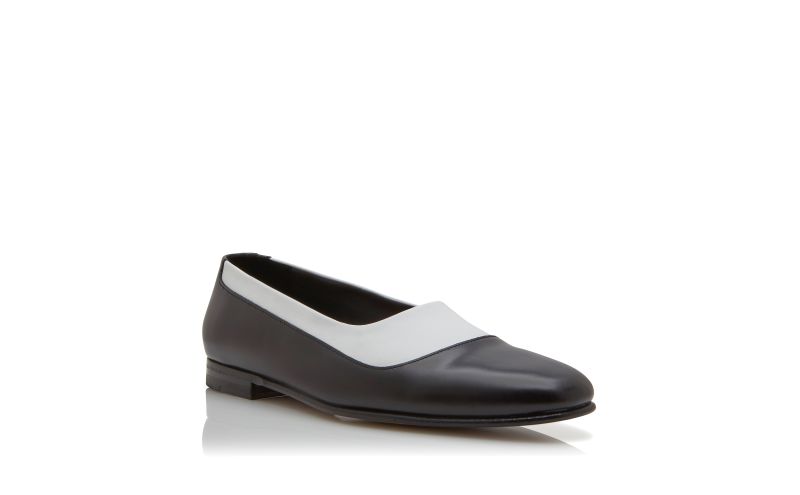 Larch, Black and White Calf Leather Loafers - CA$638.00