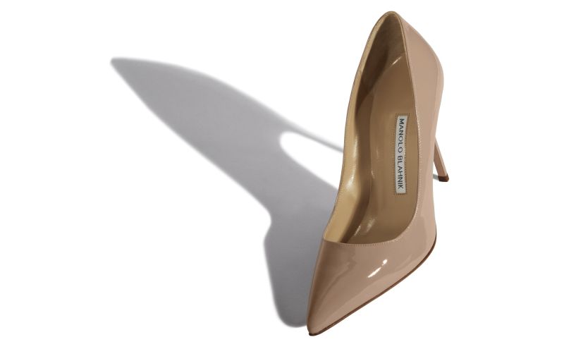 Bb patent, Dark Blush Patent Leather Pointed Toe Pumps - £595.00