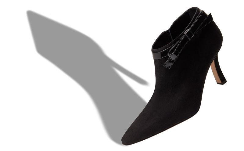 Makepla, Black Suede Bow Detail Shoe Booties - €1,025.00