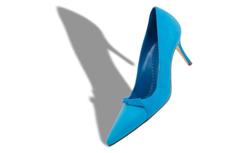 Rinialo, Blue Suede Bow Detail Pumps - €825.00