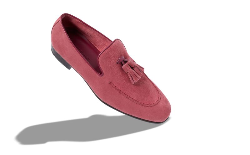 Chester, Dark Pink Suede Loafers - US$895.00