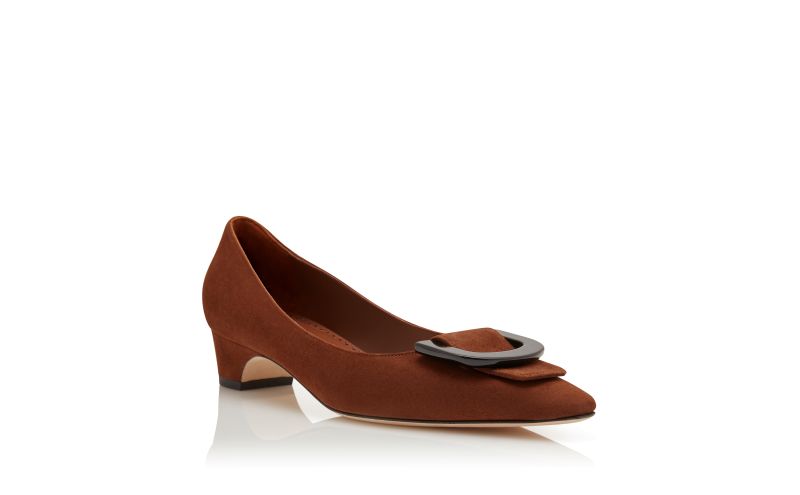 Beti, Brown Suede Pointed Toe Pumps  - AU$1,535.00