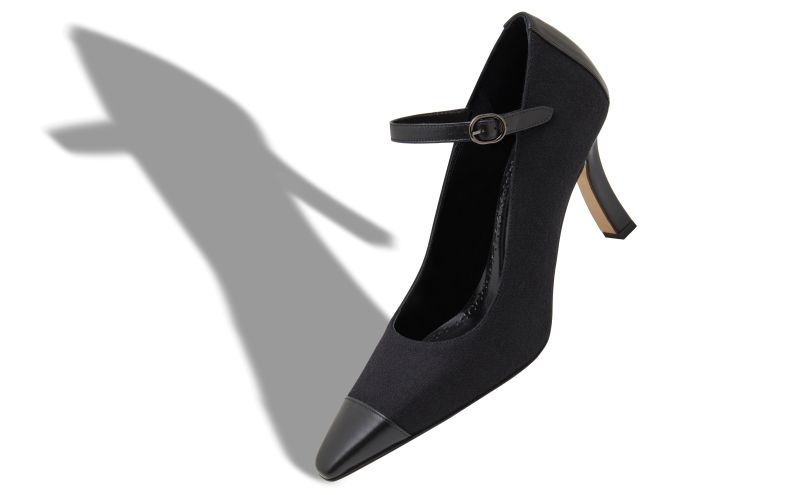 Semele, Black Wool Mary Jane Pumps - AU$1,445.00
