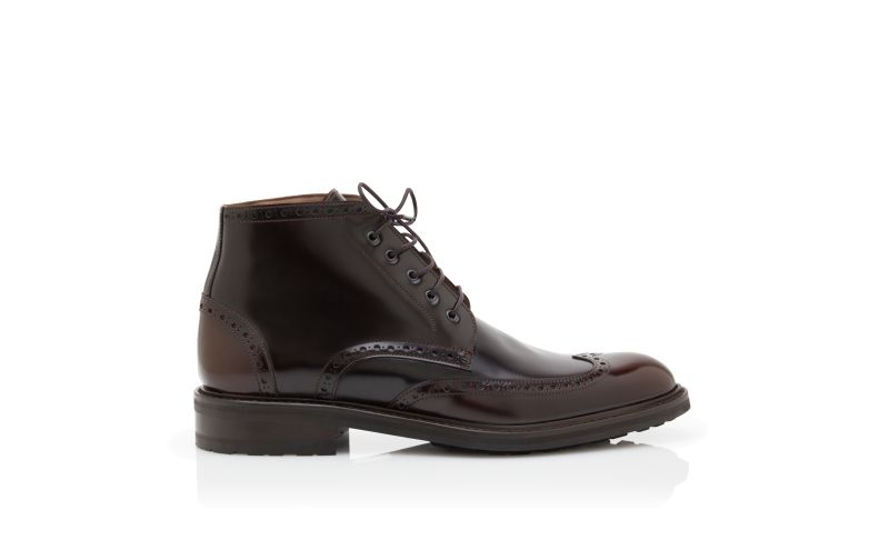 Side view of Borneo, Dark Brown Calf Leather Ankle Boots - CA$768.00