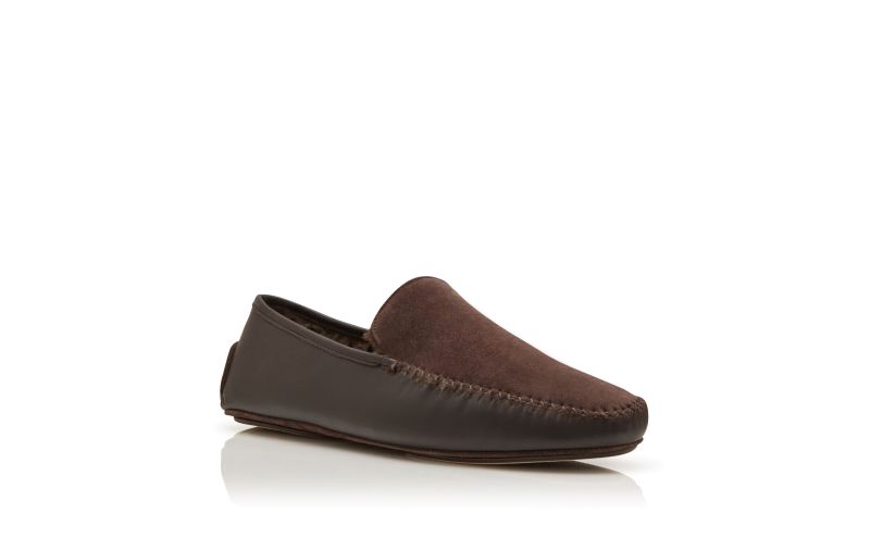 Mayfair, Brown Nappa Leather and Suede Driving Shoes - AU$1,175.00