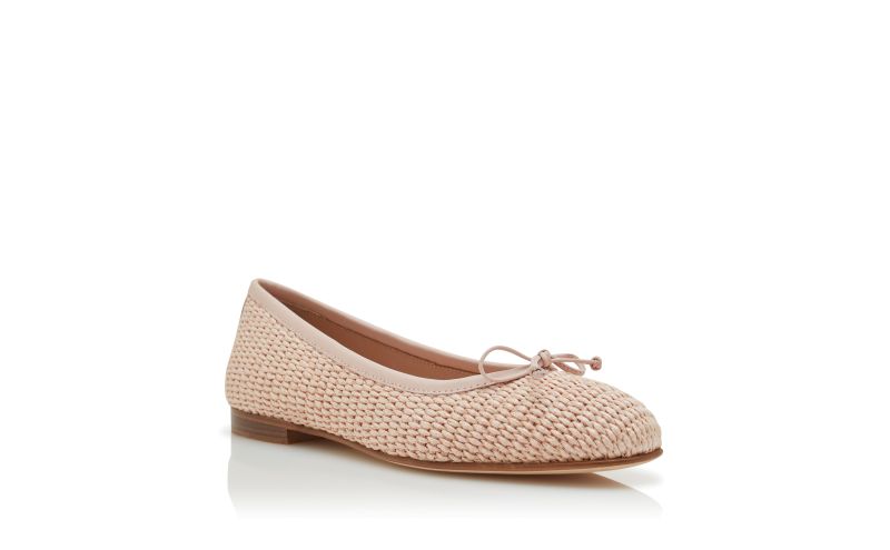 Veralli, Light Pink Raffia Ballerina Flats - CA$1,115.00