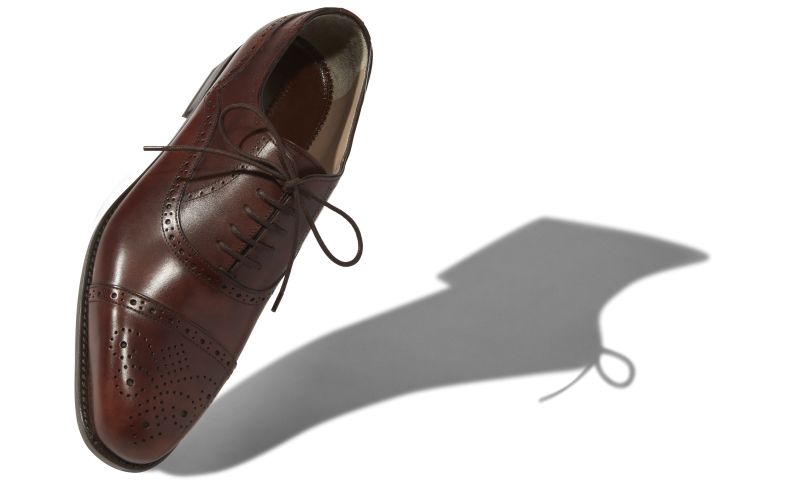 Witney, Brown Calf Leather Cap Toe Oxfords - US$945.00 