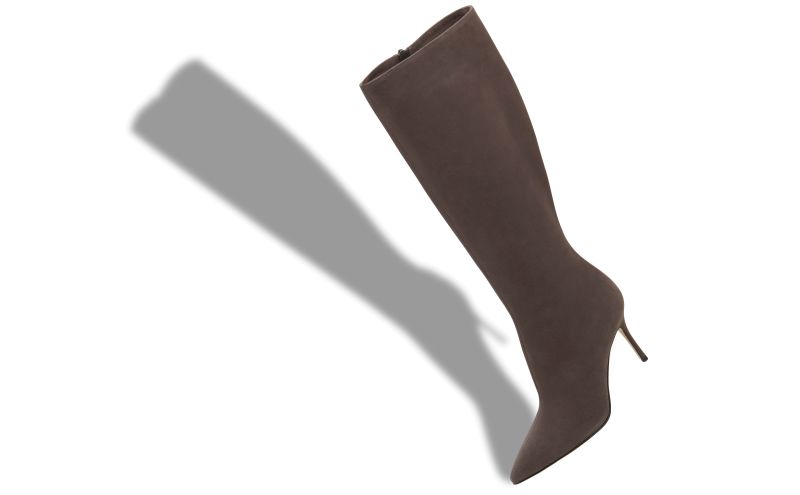 Oculara, Brown Suede Knee High Boots - AU$1,945.00