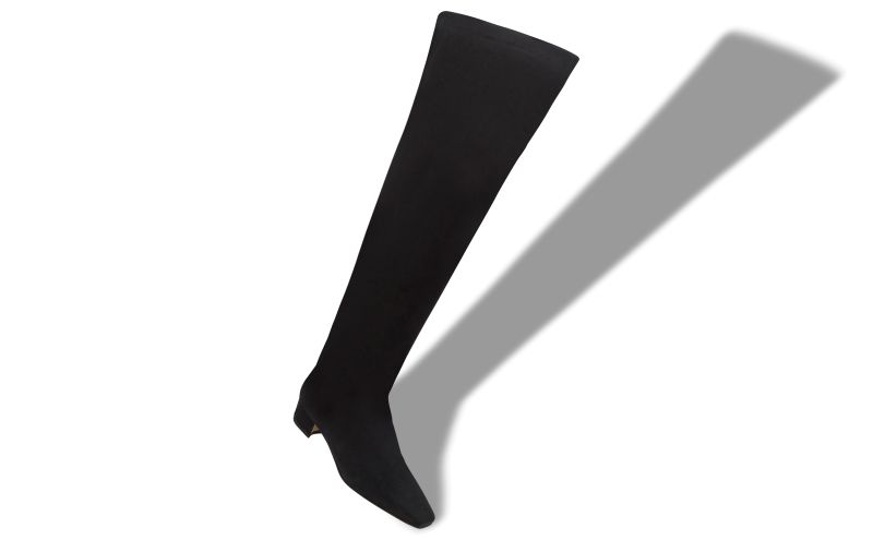 Gore, Black Suede Knee High Boots - US$2,045.00 