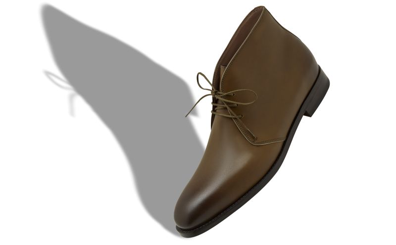 Warwick, Khaki Calf Leather Ankle Boots - CA$738.00