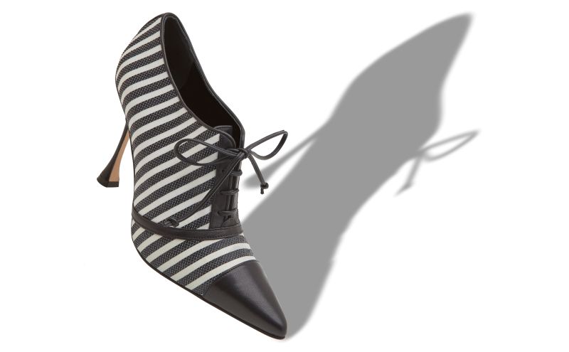 Houzamclo, Black and White Cotton Shoe Booties - £448.00 