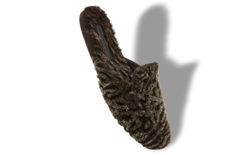 Montague, Brown Shearling Slippers - CA$895.00 
