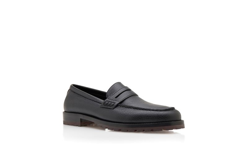 Randy, Black Calf Leather Penny Loafers - £725.00