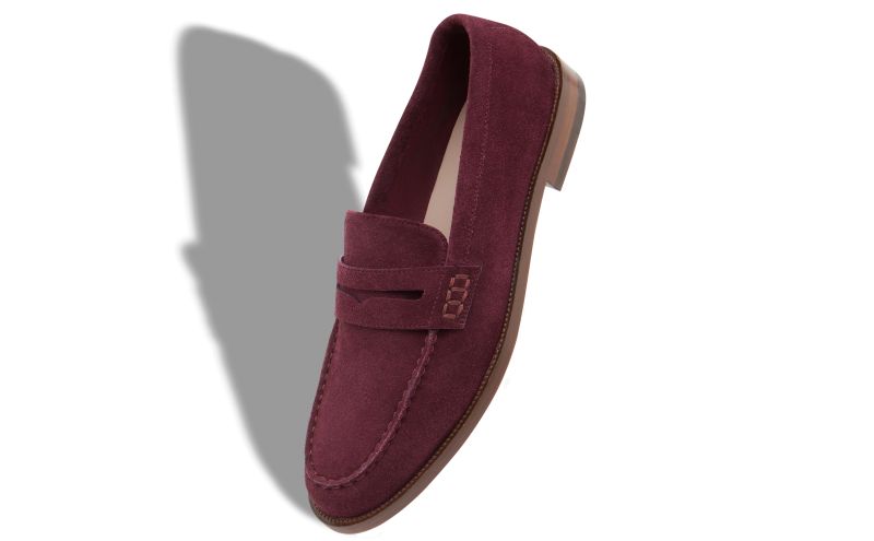 Perry, Dark Purple Suede Penny Loafers  - CA$673.00