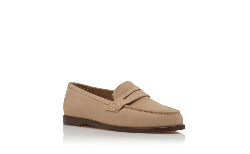 Perrita, Light Brown Suede Penny Loafers - £645.00