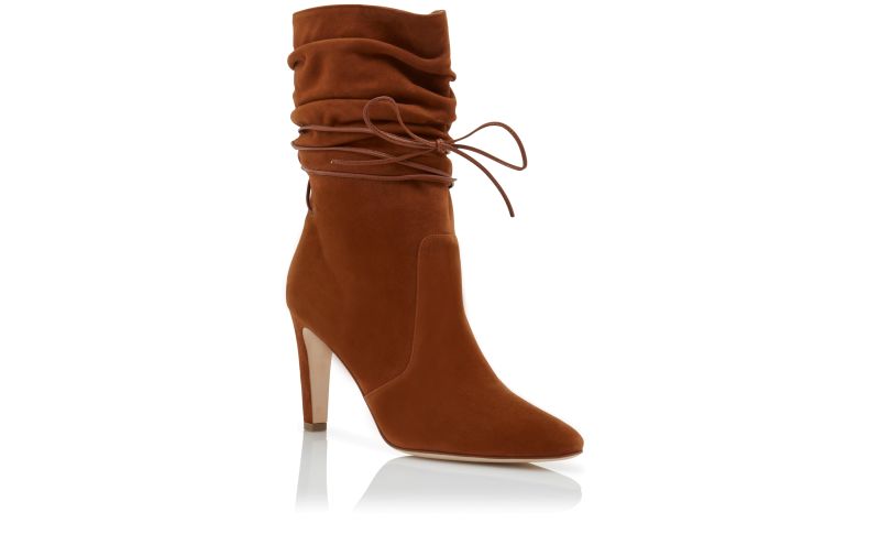 Cavashipla, Brown Suede Slouchy Ankle Boots - CA$1,615.00