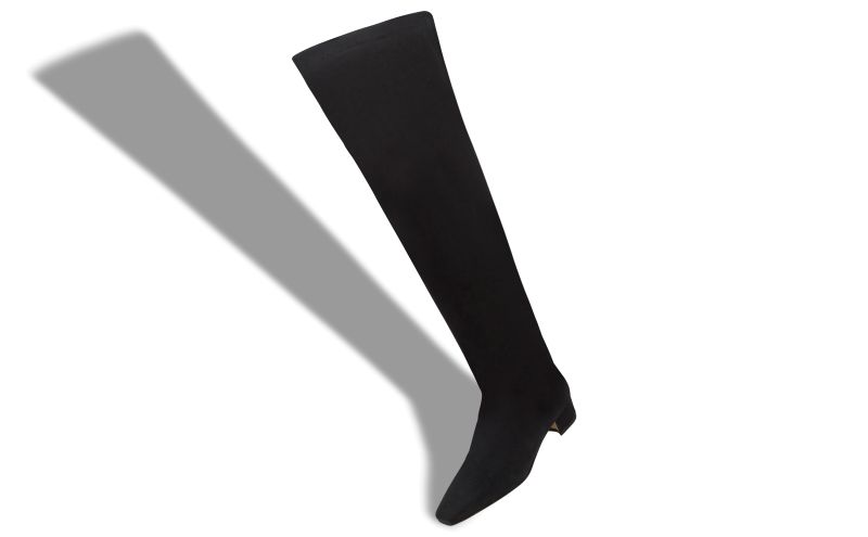 Gore, Black Suede Knee High Boots - US$2,045.00