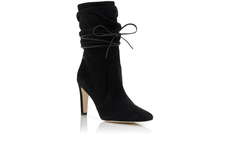 Cavashipla, Black Suede Slouchy Ankle Boots - CA$1,615.00