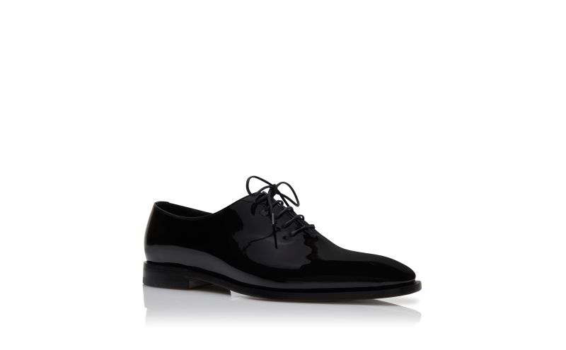 Snowdon, Black Patent Leather Lace-Up Shoes - US$975.00