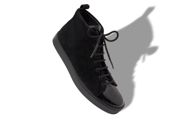 Semanadohi, Black Calf Leather Lace Up Sneakers - €675.00 