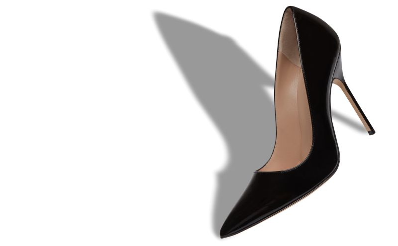 Bb 115, Black Patent Leather Pointed Toe Pumps - £595.00